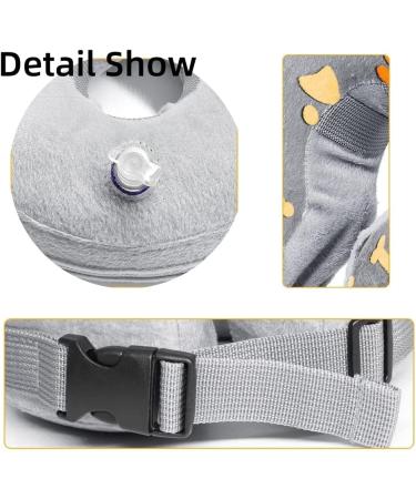 Inflatable Dog Elizabethan Collar for Big Dogs - Soft Recovery Pillow for Wound Healing - Gray, Neck Sizes 13.5-15.5 & 13.4-17 Inches - Buy Online on GoSupps.com
