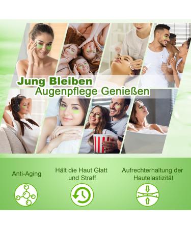 60 Premium Eye Pads - Anti-Aging Hyaluron & Collagen Masks for Dark Circles Puffiness and Wrinkles - Effective Eye Treatment (Pale Green) - Buy Online on GoSupps.com