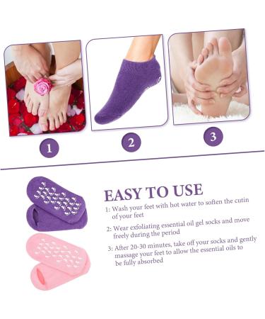 Healeved 4 Pairs Gel Socks Dry Feet Skincare Products for Family for a Friend Moisturizing Socks Foot Care Socks Soft Boots Women's Socks Foot Mask Miss Essential Oil Cotton Yarn - Buy Online on GoSupps.com
