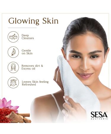 Buy SESA 8% Kumkumadi Chandanam Face Wash for Glowing Skin | Cleanses & Hydrates All Skin Types | 100 ml - For Men & Women - Buy Online on GoSupps.com