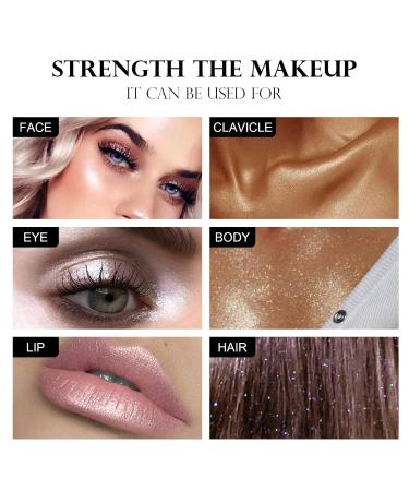 NewBang Polvo De Hadas Highlighter Powder Stick - 3 Colors 0.31 Ounce (Pack of 3) | Shimmer and Shine Body Glitter for Face, Eyes, Lips, Hair | High Gloss Blush Contour Makeup with Smooth Sparkle Finish - Buy Online on GoSupps.com