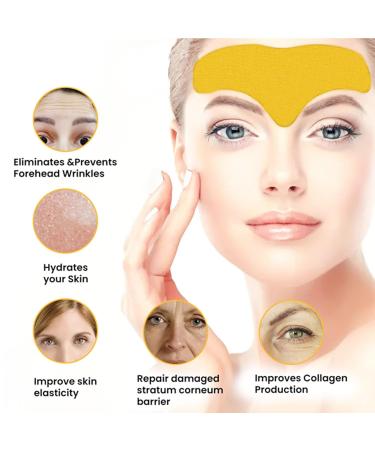 Forehead Wrinkle Remover Patch - Smooth Lines & Lift Skin with Hydrolyzed Collagen & Centella Asiatica - Buy Online on GoSupps.com