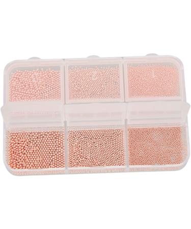 Ghzste Nail Art Bead Home Salon Exquisite DIY Metal Mini Nail Beads Decoration for Nail Artist Novice (Rose Gold) - Buy Online on GoSupps.com