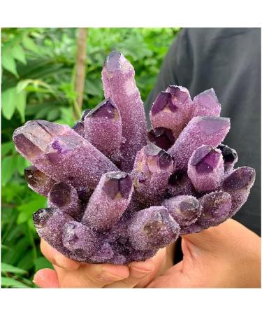 Crystal Rough Natural Purple Ghost Phantom Quartz Crystal Cluster Crystal Druse Specimen Minerals Reiki 600-800g - Buy Online on GoSupps.com