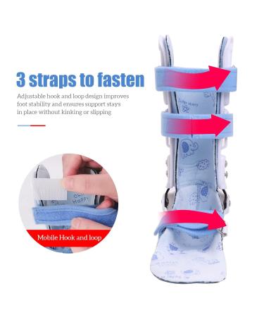 Kids AFO Drop Foot Brace - Pediatric Ankle Foot Orthosis for Toddlers Night Splint Support for Walking & Sleeping (Left - Buy Online on GoSupps.com