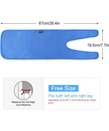 Neoprene Thigh Bandage - Adjustable Compression Support for Sciatic Nerve Pain Relief Sports Recovery & Rehabilitation - Non-Slip Design - Buy Online on GoSupps.com