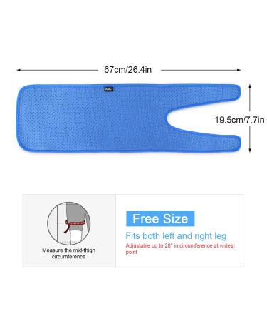 Buy Thigh Brace with Silicone Anti-Slip Strips | Hamstring Compression Sleeve - Unisex & Breathable Neoprene - Buy Online on GoSupps.com