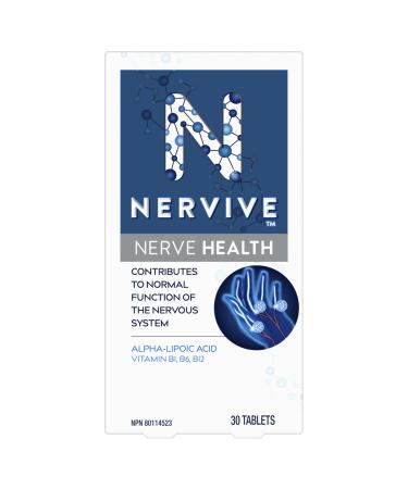 Nervive Nerve Health for Nervous System Alpha Lipoic Acid ALA Vitamins B1-Thiamine B6 B12 30-Day Supply 30 Count