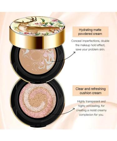 Moisturizing Double-Layer Cushion Compact Japan's Double-Layer Air Cushion 3-Color Concealer for Skin and Refreshing Makeup (2PCS) - Buy Online on GoSupps.com