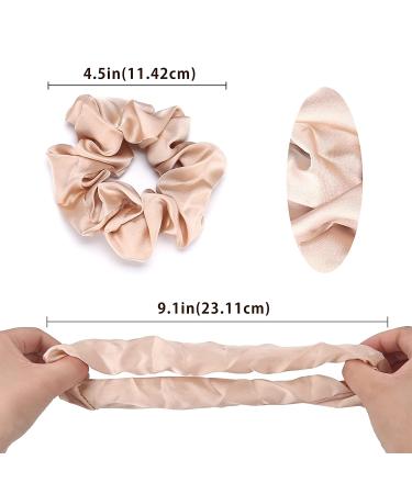 Lolalet 6 Pack Soft Satin Hair Scrunchies for Women and Girls - Style A - Perfect for Sleeping - Elastic Bands for Thick, Thin, Fine, Curly Hair - Black, Grey, Light Brown, Pink, Champagne, Chocolate - Buy Online on GoSupps.com