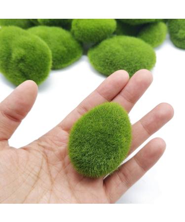 Artificial Moss Rocks Decor Set - 30 PCS, 3 Sizes | Green Moss Balls, Stones & Decor for Floral Arrangements & Fairy Gardens - Buy Online on GoSupps.com