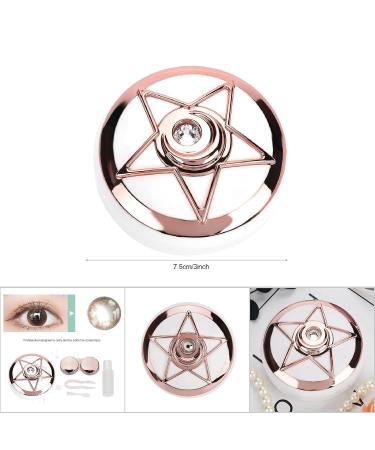 Natudeco Mini Contact Lens Container - Portable Pentagram-Shaped Lens Box in Pink | 3 Colors Available - Ideal for International Shipping - Buy Online on GoSupps.com