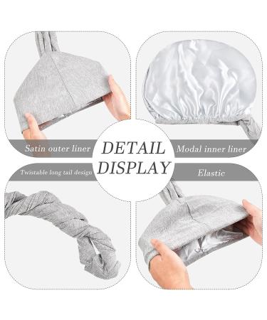 Men's Vintage Twist Turban Set - 5 Pcs Stretch Modal & Satin Head Wraps (Large) - Buy Online on GoSupps.com