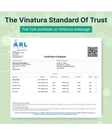 VINATURA NMN Complex Supplement 1325MG - NMN 1000mg with Resveratrol and TMG Support NAD+ 60 Capsules - Buy Online on GoSupps.com