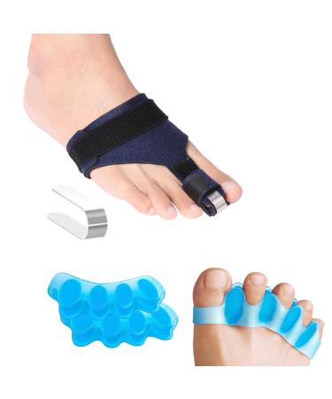 Sovio U Shaped Toe Straightener for Bent Toes (1PC) Hammer Toe Straightener and Broken Toe Support Toe Separators Included (2 PC) Toe Straighteners for Bent Toes