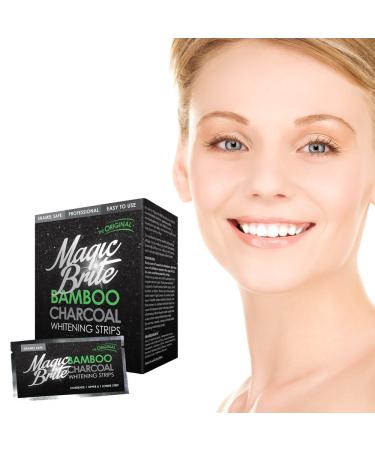 MagicBrite Bamboo Charcoal Teeth Whitening Strips - Premium At-Home Whitening Kit for Bright Smiles | International Shipping Available - Buy Online on GoSupps.com