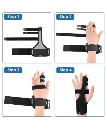 Full Trigger Finger Splint - Adjustable Hand & Wrist Brace for Pain Relief Arthritis Tendonitis & Fractured Fingers - International Shipping Available - Buy Online on GoSupps.com