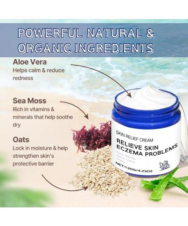 Sea Moss Skin Care Cream Body & Face Moisturizer Cream 120G Relief Intense Moisturizing Repair Cream Hydrating Moisturiser For Dry Skin Moisturiser Body Skin Repair Cream for Repairing & Barrie - Buy Online on GoSupps.com