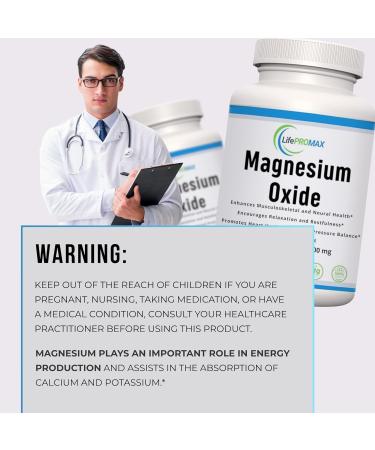 Magnesium 400mg High Potency Supplement Magnesium Oxide for Immune Support Muscle Recovery Leg Cramps and Relaxation 120 Tablets - Buy Online on GoSupps.com