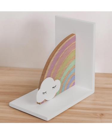 Set of 2 Wooden Safari Jungle Bookends - 3D Rainbow Decoration for Kids' Rooms | Perfect for Boys & Girls - Buy Online on GoSupps.com