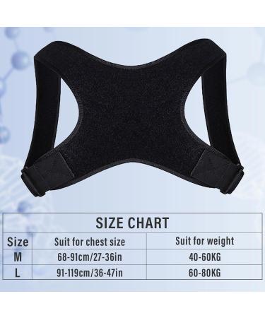 Posture Corrector Upper Back Support for Men & Women - Adjustable Pain Relief Back Straightener (Medium) - Breathable Design in S/Black - Buy Online on GoSupps.com