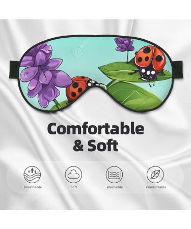 Sleep Mask Eye - Reusable Soft Blackout Eye Masks for Better Sleep | Travel & Camping Essentials | Perfect Gifts for Him & Her - Ladybug - Buy Online on GoSupps.com