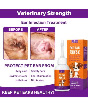 Rinze Ear Cleaners for Dogs & Cats | Effective Ear Drops & Cleaning Solution for Itchy Ears | Remove Odors & Keep Pets Healthy - Buy Online on GoSupps.com