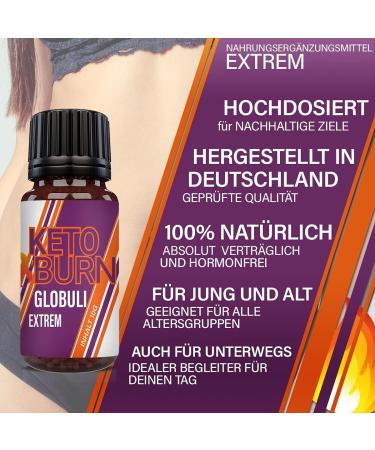 HelloNutrition KETO BURN Globuli EXTREME - Natural Vegan Weight Loss Supplement for Men & Women | Boost Metabolism Fast & Effectively - Buy Online on GoSupps.com