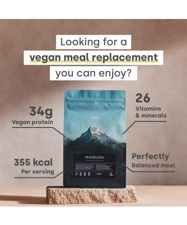 Form Peakblend - Vegan Meal Replacement Shake | High protein & fibre | 26 vitamins & minerals | meal replacement powder with no artificial sweeteners |13 servings - 1.3kg (Chocolate Peanut) - Buy Online on GoSupps.com