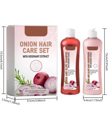  Cynamus Onion and rosemary shampoo and treatment set onion shampoo and treatment shampoo and conditioner for growth and volume against hair loss - Buy Online on GoSupps.com