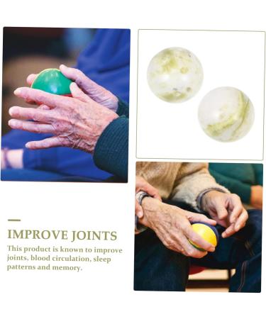 Tovinanna 2 Sets Gymnastics Balls - Jade Health Balls for Exercise Foot Massage & Stress Relief Gifts for Seniors - Buy Online on GoSupps.com