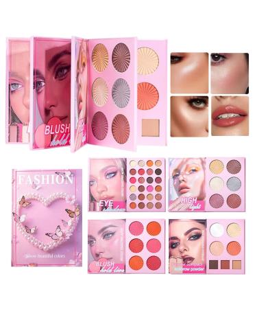 Yjkedfh Make-Up Palette for Face and Long-Lasting Waterproof 43 Colours Book-Style Coloured Eyeshadow Palette For Evening Meetings Travelling Photo Shooting Wedding Eyes Cheeks Christmas