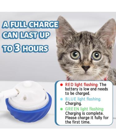 Okdance Smart Interactive Cat Toy Ball 2 in 1 Moving Cats Toy PowerBall Rolling Pet Toy Cat Toys Interactive for Indoor Cats Kitten Small Dog Playing Chewing (Blue Ball) - Buy Online on GoSupps.com