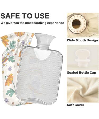 Naanle 2L Large Rainbow Heat Bottle with Cover - Transparent Bag for Pain Relief & Heat Therapy | Ideal for Bed Hands & Feet - Buy Online on GoSupps.com