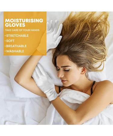 Buy Dovortex White Cotton Gloves - Ideal for Eczema Dry Hands & Moisturizing | 2 Pairs for Coin & Inspection Use - Ships Internationally - Buy Online on GoSupps.com