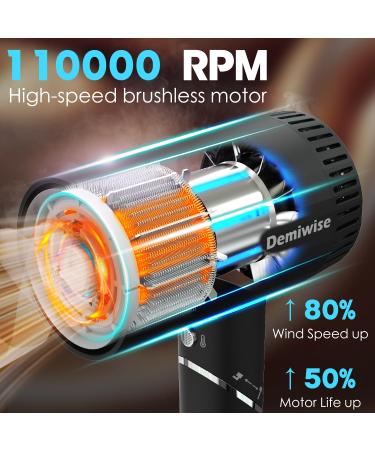 110000 RPM High-Speed Hair Dryer for Curly Hair - 1400W Low Noise Iconic Quick Drying with Diffuser & Nozzle - Negative Ion Technology | Perfect Gift - Buy Online on GoSupps.com