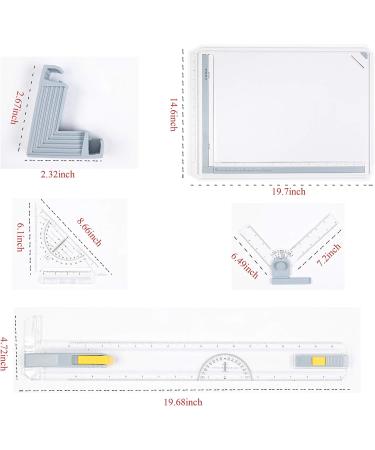 FUNCSDIK A3 Drafting Table Drawing Board Set - Portable and Lightweight Drafting Tools for Architecture, Artists, Students, Beginners - Inch System - Buy Online on GoSupps.com