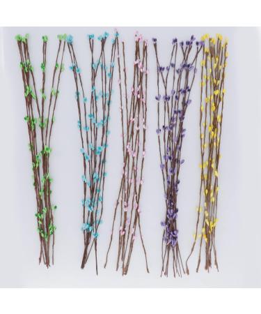 Kunjocy 100PCS Artificial Easter Pip Berry Picks - Colorful Spring Floral Sprays for Easter Craft Wreaths and Decor - Buy Online on GoSupps.com