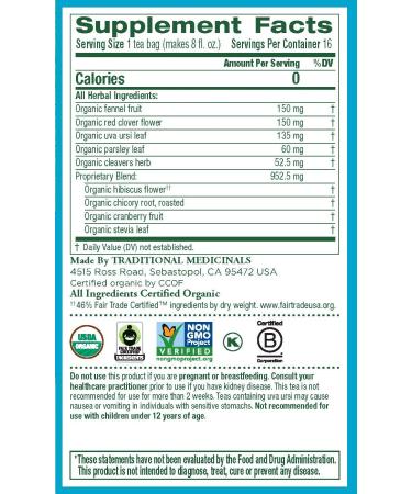 Organic Weightless Women's Herbal Tea - Caffeine Free Cranberry | Traditional Medicinals - 16 Wrapped Tea Bags - Buy Online on GoSupps.com