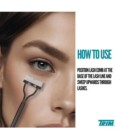 Trim Contour Lash Comb - Professional Eyelash Separator for Defined Lashes - Curved Design & Non-Slip Handle - Black - International Shipping Available - Buy Online on GoSupps.com