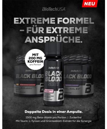  BioTechUSA Biotech USA Black Blood Shot 20 x 60 ml Bottles (Pack of 3) - Buy Online on GoSupps.com