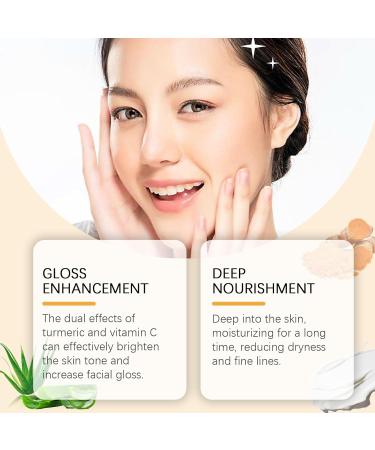 Turmeric Vitamin C Cream 50g - Brightening Face Moisturiser Firming Turmeric Face Cream with Vitamin C for Glowing Skin Natural Ingredients - Buy Online on GoSupps.com