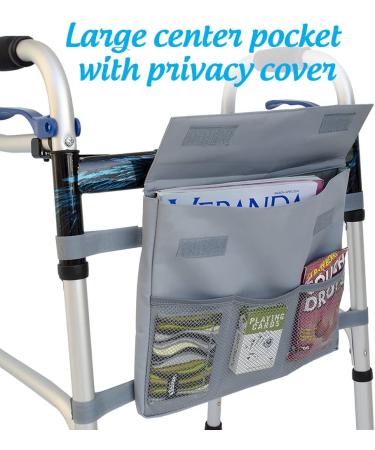 Top Glides Universal 6-Pocket Walker Bag Tote Pouch - Purple | Convenient Storage Solution - Buy Online on GoSupps.com
