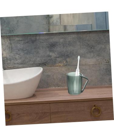 Zerodeko Toothpaste Organizer Set - Toothbrush Holder Travel Mug & Tube - Grey 8.2x10.5cm - International Shipping Available - Buy Online on GoSupps.com