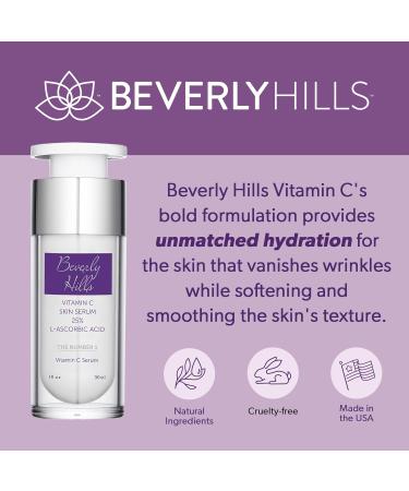 BEVERLY HILLS 25% Vitamin C Serum | Anti Aging Face Serum with Hyaluronic Acid & L-Ascorbic Acid for Hydration UV Protection & Hyperpigmentation - 30 mL - Buy Online on GoSupps.com