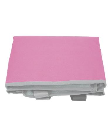 Hzyyier aircraft footrest oxford fabric foldable comfortable aircraft seat extension with storage bag for aircraft travel accessories pink