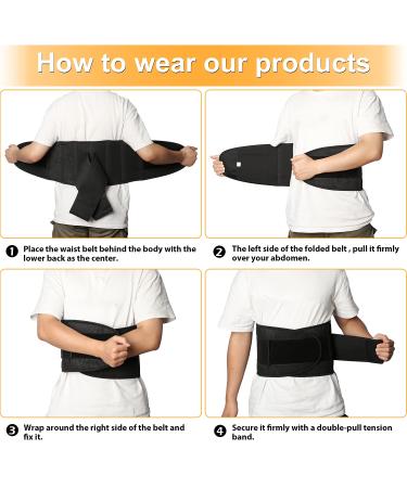 ABACKH Back Brace for Lower Back Pain - Lumbar Support Belt for Women & Men - 5XL Black-5XL(53-65) - Buy Online on GoSupps.com