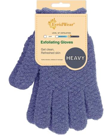 Evridwear Heavy Exfoliating Gloves & Back Scrubber Bath Sponge Set - Shower Exfoliation Duo - Buy Online on GoSupps.com