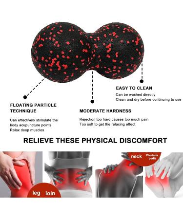 Yiyifor Fascia Ball Set - Premium Peanut Massage Balls for Self-Massage & Trigger Point Therapy | Medium-Hard for Spine Back & Neck Relief - Buy Online on GoSupps.com