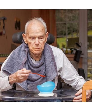 Suction Cup Bowl Silicone Scooper Bowl Suction Plate Disabled Person Bowl Self Feeding Bowl Elderly Assistant Dish for Handicapped Person - Buy Online on GoSupps.com